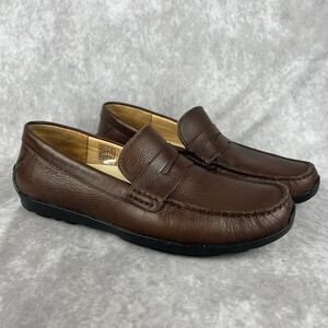Samuel Hubbard Men's 10.5M "Free Spirit" Slip-On Driver Moc‎ Brown Leather NWOB